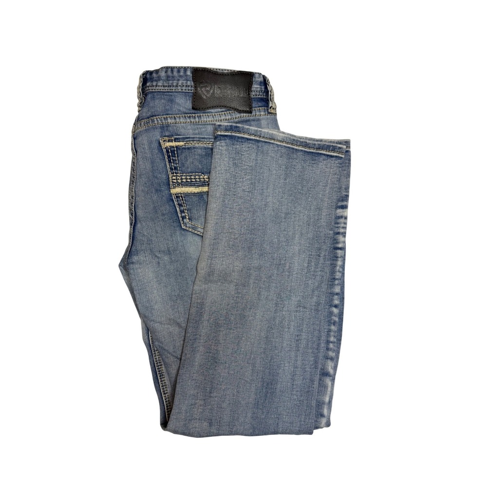 Rock & Roll Denim Revolver Slim Fit Straight Boot Jeans Tag 35x34‎ fits 34X31